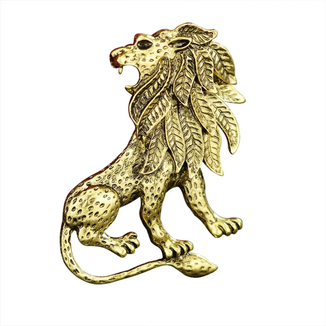Lion brooch