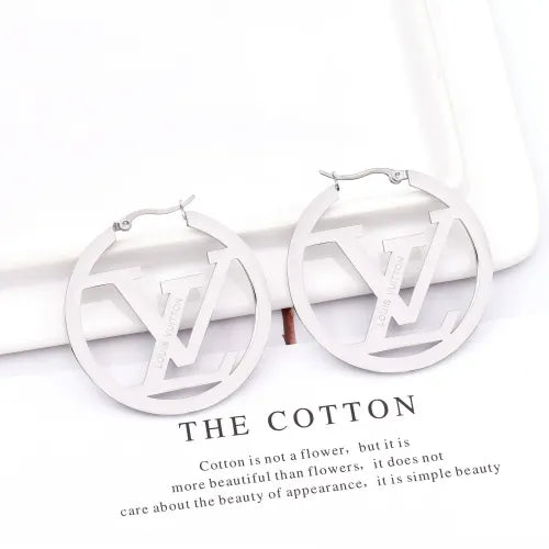 LV inspired Hoop Earrings