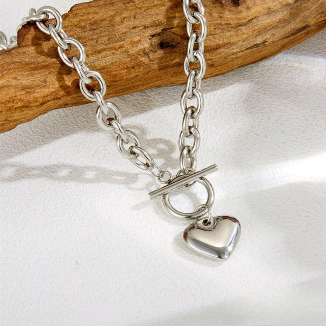 Titanium Stainless Heart Shape Necklace