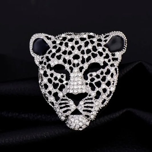 Panther Head Brooch